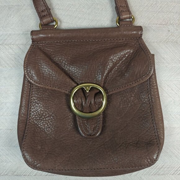 Vintage Fossil Brown Pebbled Leather Crossbody Bag - Picture 2 of 9
